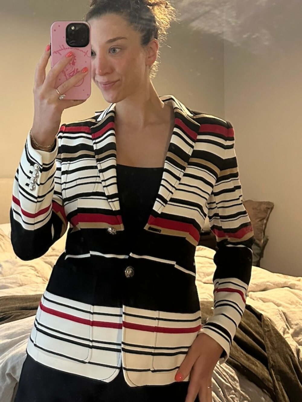 Tommy Hilfiger - Striped Knit Blazer - Size 2